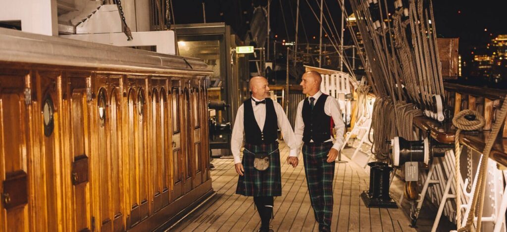 gay wedding at Cutty Sark in London