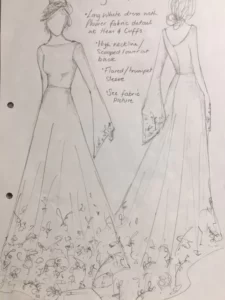 Long white dress with flower fabric detail.jpg 225x300