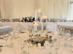 wedding breakfast table decoration 300x225