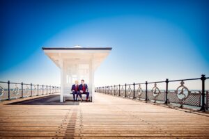 grooms victorian swanage pier wedding photograph 300x200