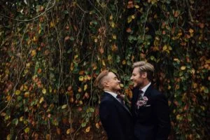 Gay Wedding Autumn Pendrell Hall Red on Blonde 300x200