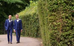 fennes same sex wedding walking gardens 300x190