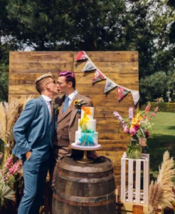 wedding couple at barnston lodge venue essex 246x300