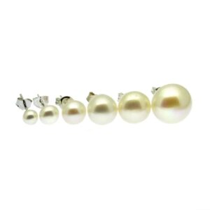 white pearl earrings sterling silver freshwater button pearls 133 p 300x300