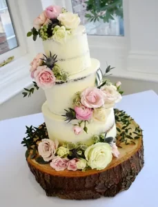 Semi naked cake at Goldsborough Hall North Yorkshire 229x300